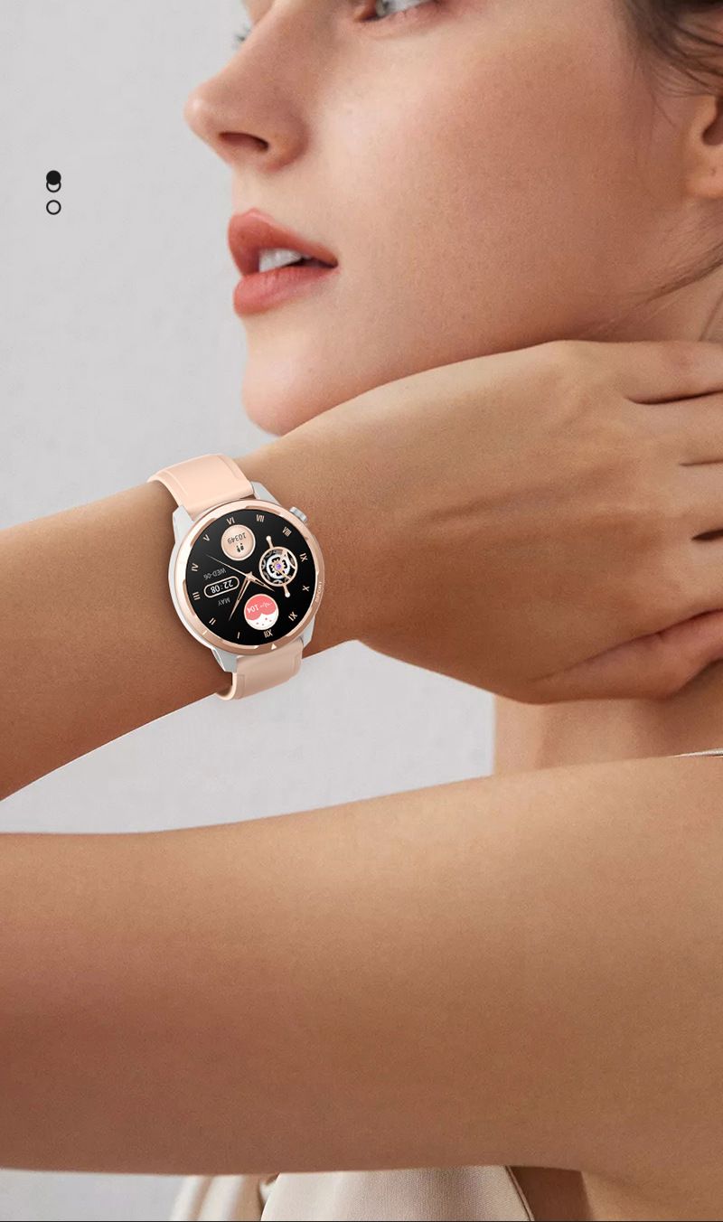 Smartwatch per donne e uomini: schermo TFT rotondo da 1,39", chiamate Bluetooth, monitoraggio dell'ossigeno nel sangue/frequenza cardiaca, monitoraggio del sonno, batteria con durata di 14 giorni_voghion.com
