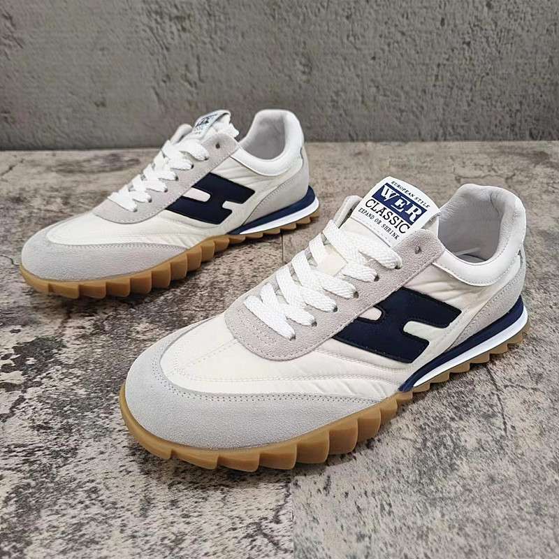 Sports Shoes Men's 2023 New Breathable Leather With Ice Silk Cloth Soft Bottom German Training Casual Trend All-Match Forrest Gump_voghion.com