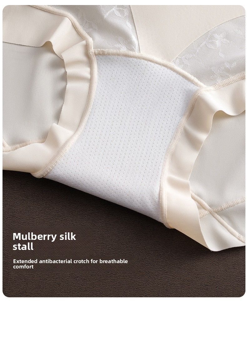 Reggiseno a vita alta sexy in pizzo patchwork senza cuciture, controllo della pancia, seta di gelso, cavallo esteso, delicato sulla pelle, traspirante, da donna_voghion.com