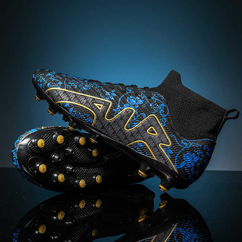 Miesten jalkapallokengät, korkeat nilkat, mukavat treenijalkapallokengät, ammattimaiset, ultrakevyet, liukumattomat, hengittävät, uudet_voghion.com