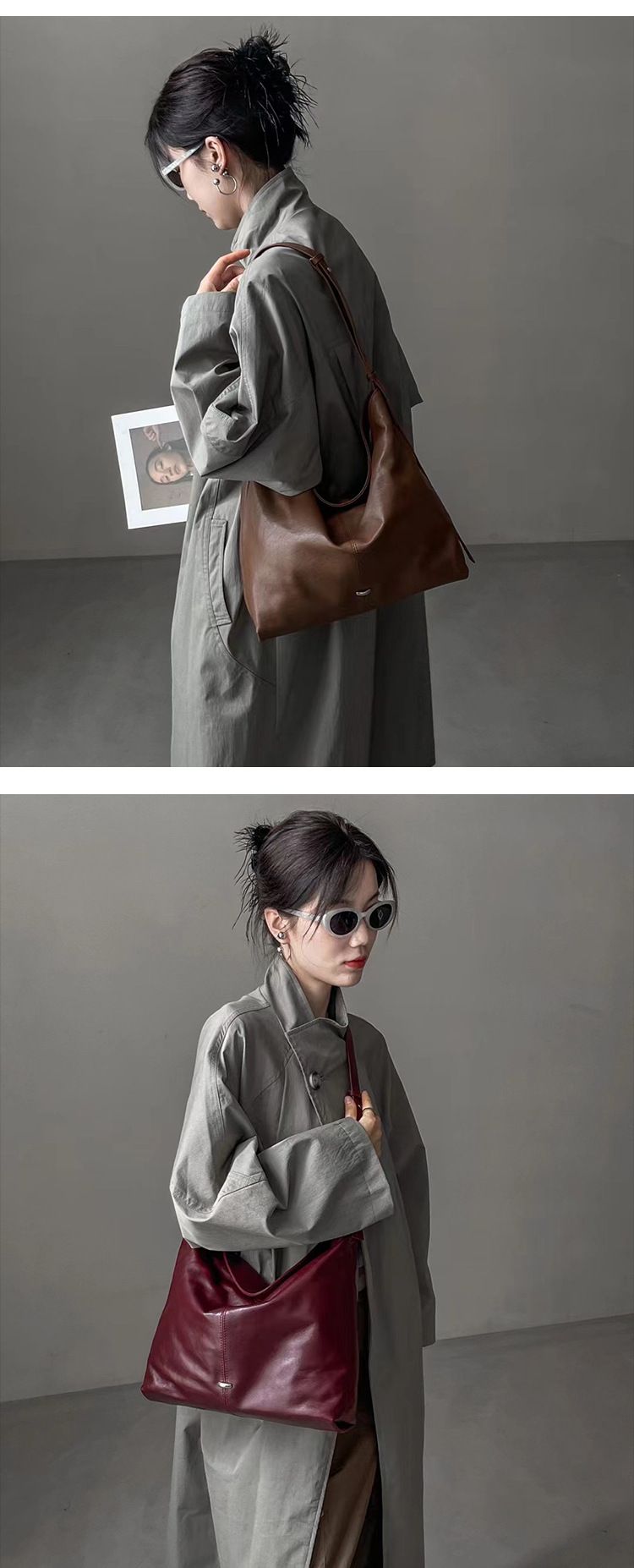 Leisure crossbody lare capacity veetable tanned 2024 new enuine leather shoulder tote ba, hih-end feelin armpit_voghion.com