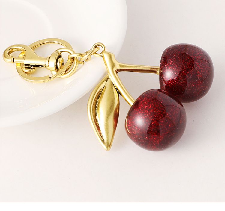 Obstbeutel Kirsche Schlüsselanhänger Auto Dekoration Anhänger kleines Geschenk_voghion.com