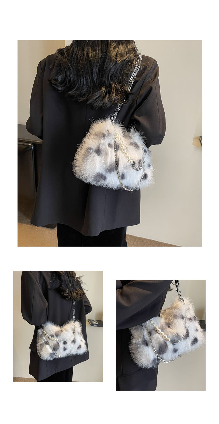 Autunno e inverno per le donne 223 Nuova moda catena coreana sotto le ascelle B Versatile tracolla portatile INS in peluche_voghion.com
