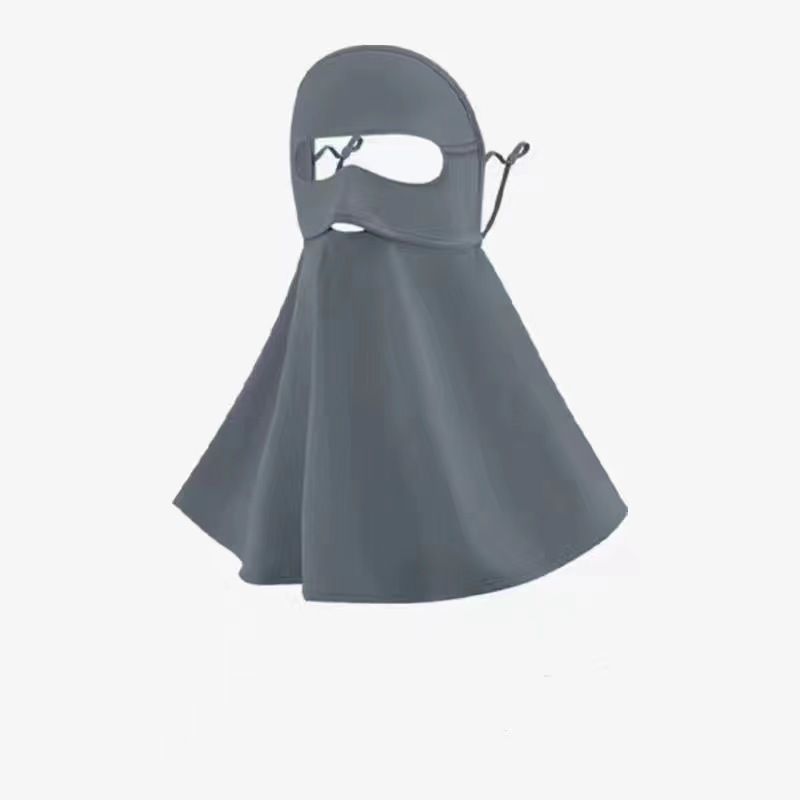 Facekini Sun per donna, protezione solare integrale in seta di ghiaccio, protezione UV, traspirante, per ciclismo_voghion.com