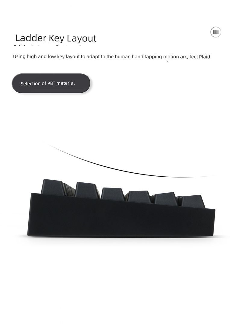 OEM Black White PBT Transparent Customized Nical Keyboard_voghion.com