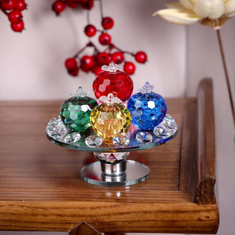 Modern Minimalist Creative Light Luxury High-end Living Room Coffee Dining Table Glass Crystal Snack Candy Fruit Display_voghion.com