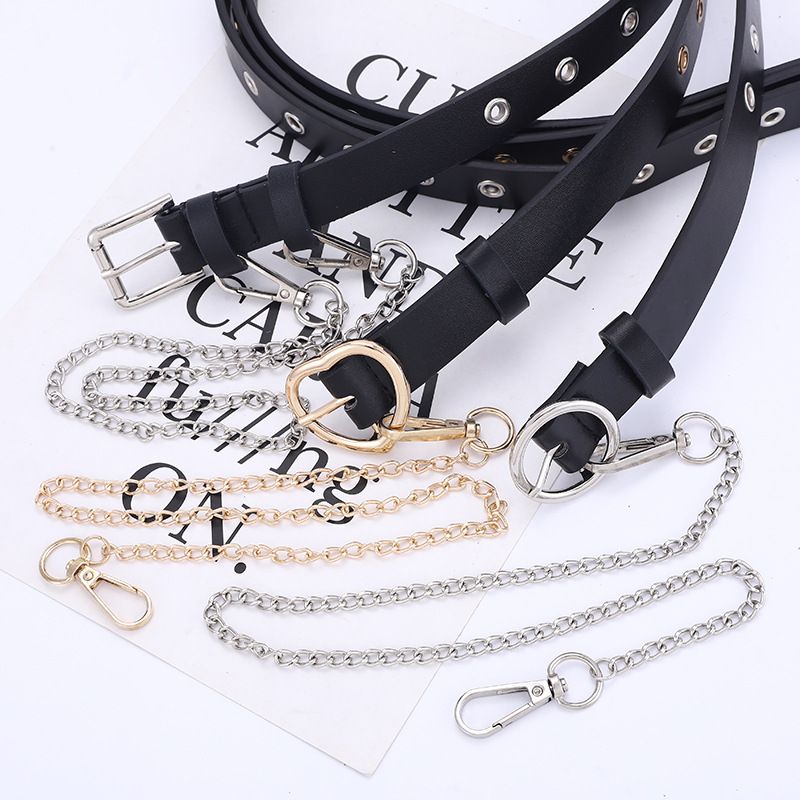 Kombination Punk Hip Hop Herren und Hängende Kette Zubehör Damenmode Cocktail Dekorativer Gürtel_voghion.com