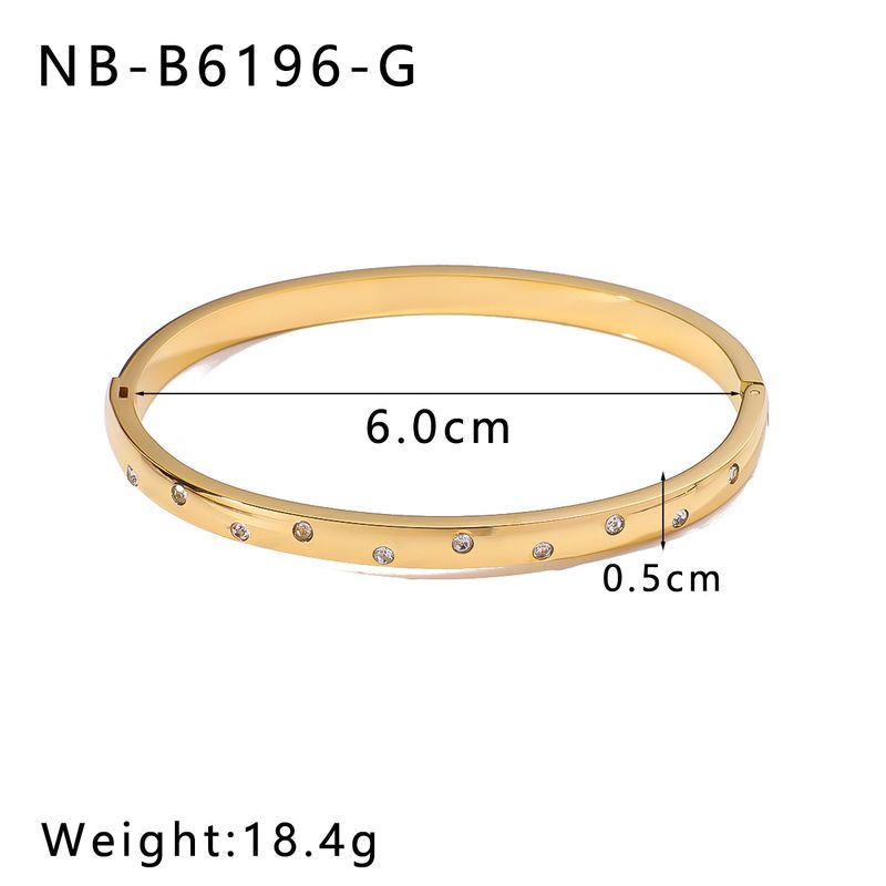 New Luxury Style Stainless Steel With A High-end Feel, Fashionable Diamond-studded, Non-fading Gold-plated Bracelet_voghion.com