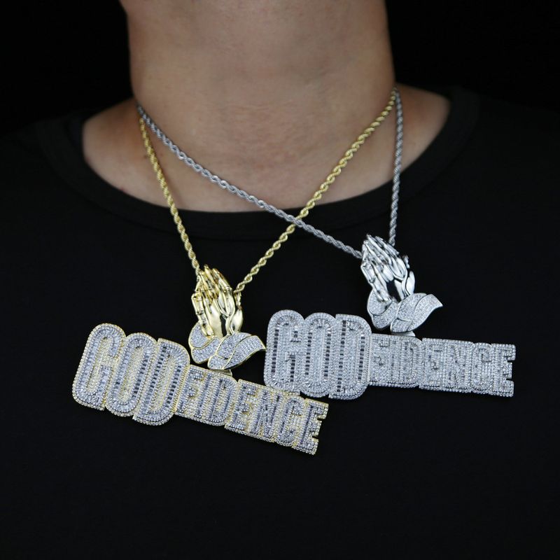 Herren-Hip-Hop-Halskette mit Anhänger „Loyalty Makes You Family“ aus Legierung mit Diamantschliff und gedrehter Kette, Silber- und Goldoptionen, 60 cm lange Herrenhalskette_voghion.com