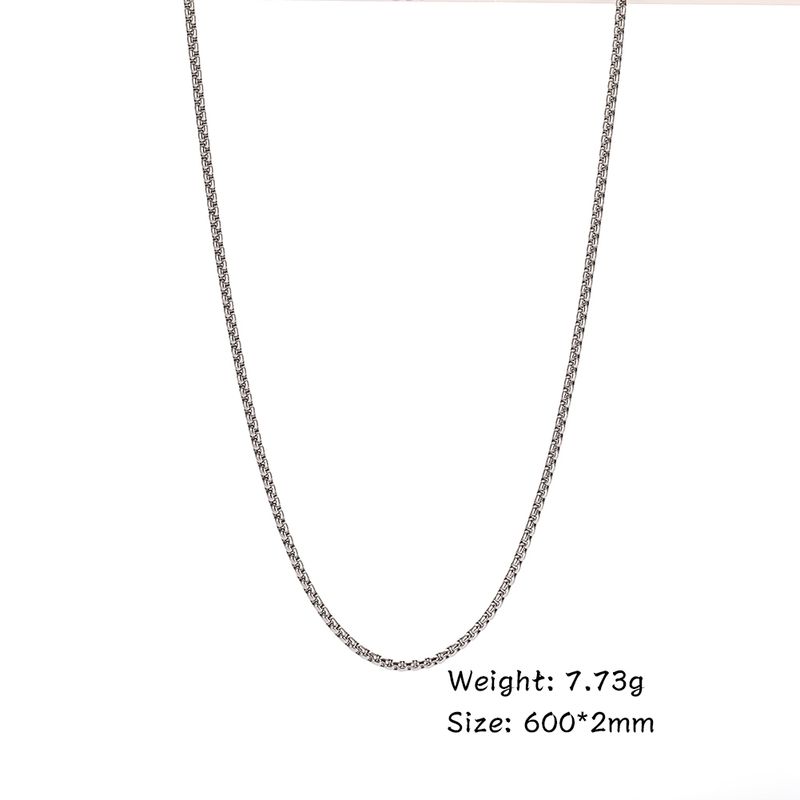 Moda Skyrim Moda 60cm Lunga Catena a Scatola Collana in Acciaio Inossidabile Dichiarazione 2-4mm Catene Spesse Gioielli Regalo per Uomo Donna_voghion.com
