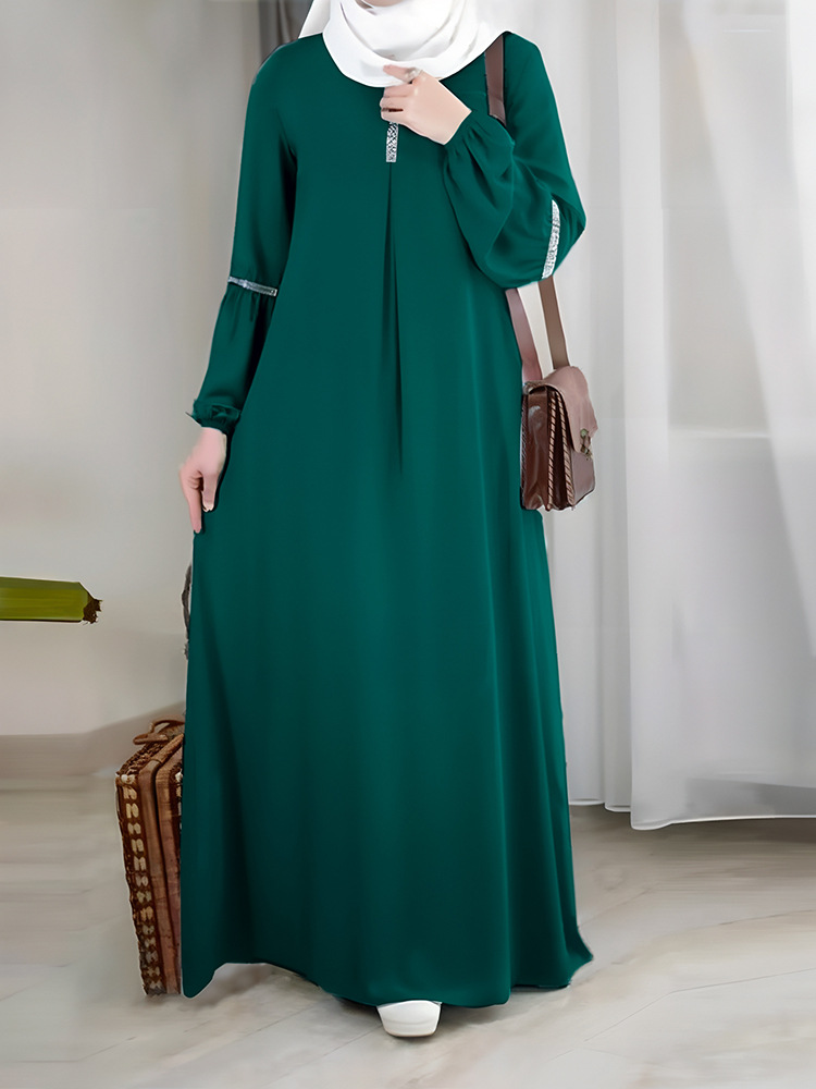 Naiste abaya Lähis-Ida satüüraraabia moe pikkade varrukatega abaya kleit vabaaja litritega päikesekleidi rõivad_voghion.com