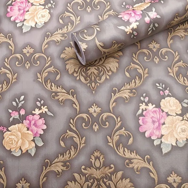 Light Luxury European Style Self-Adhesive PVC Thickened Waterproof Anti-Stain Easy To Clean Bedroom TV Background_voghion.com
