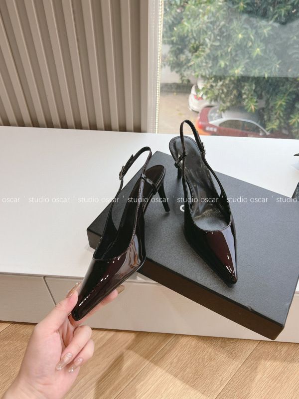 24 Early Spring New Square Rhinestone High Heels Belt Buckle Metal Iron Toe Sandals Park Chae Young Same Style Thin Heel_voghion.com