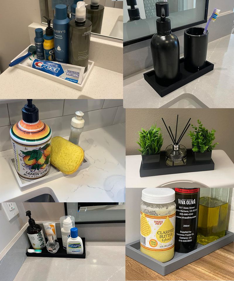 Family Organizer Silicone Storage Tray Kitchen Sink Sponge Rack Creative Punch Free_voghion.com