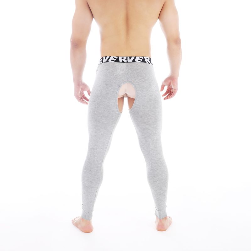 Sous-vêtements thermiques ajustés en modal pour hommes - Conception respirante à entrejambe ouvert pour plus de confort et de style_voghion.com
