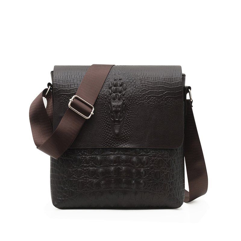 2021 Neue Herren-Krokodilmuster-Einzelschulter-Umhängetasche Business-Tasche Mode-Handtasche Lässige Aktentasche_voghion.com