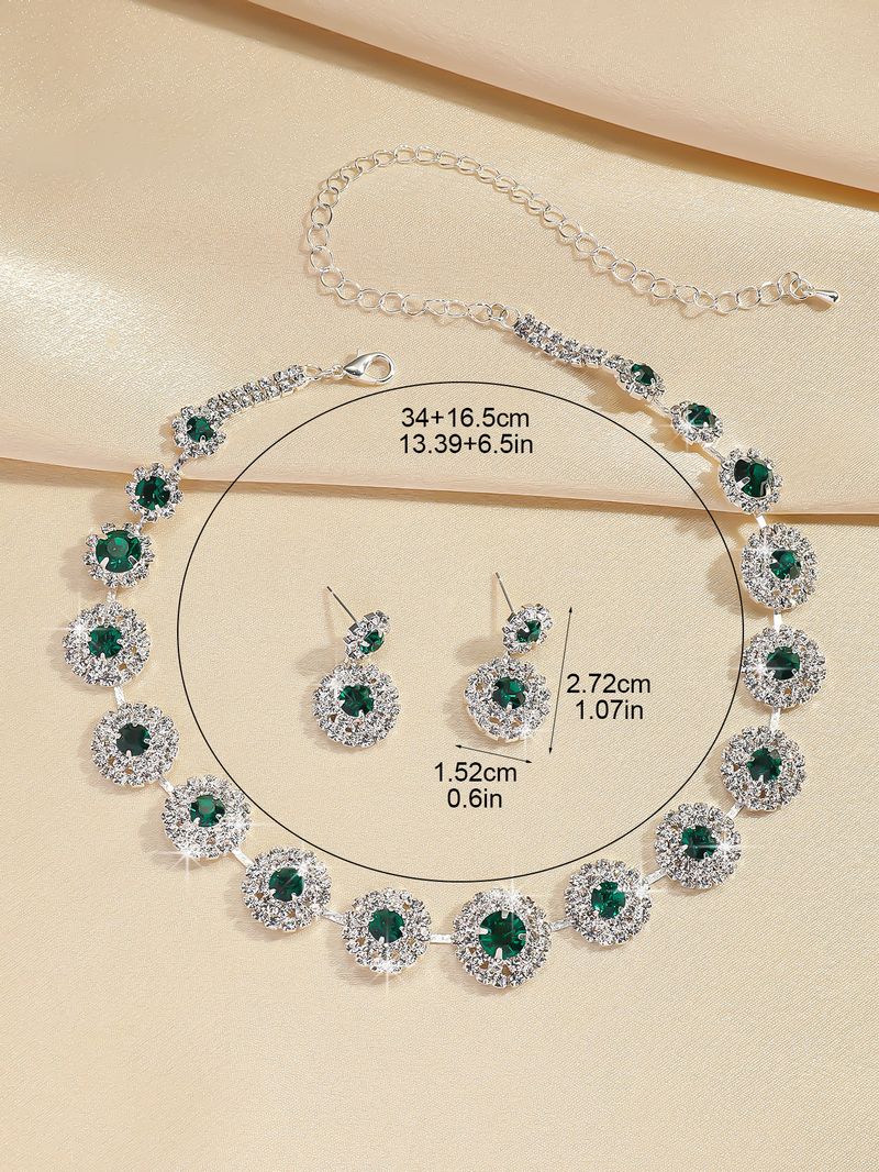 halsbandsset örhänge smyckesset bankettklänningsset halsband moderiktigt brudsmycken_voghion.com