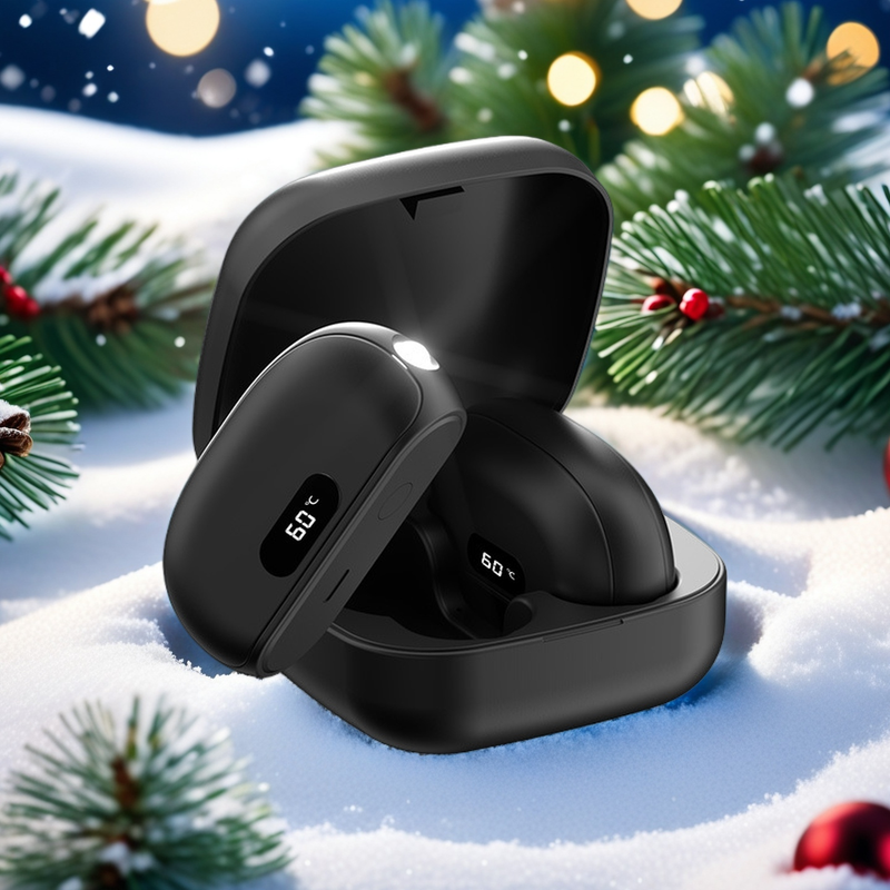 Magnetic Digital Display Rechargeable Hand Warmer With Flashlight & Power Bank - Explosion-Proof Portable Heating Pad_voghion.com