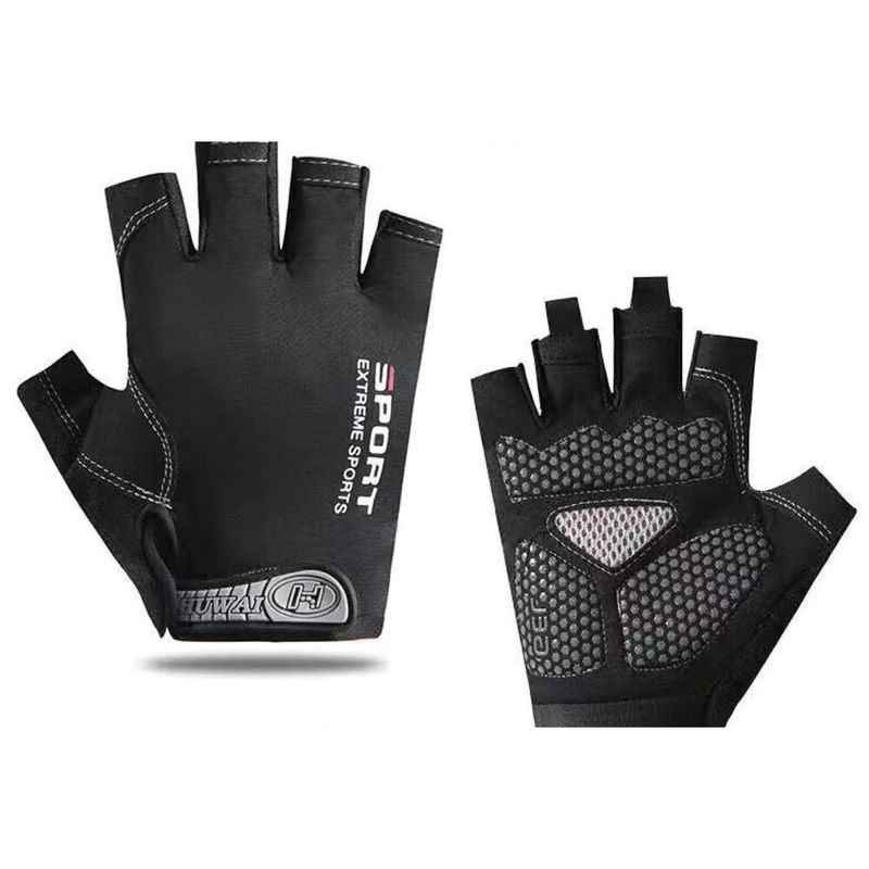 Palm Pad Shock Absorption Cycling Gloves Men And Women Half Finger Summer Thin Ice Silk Sunscreen Professional Road_voghion.com