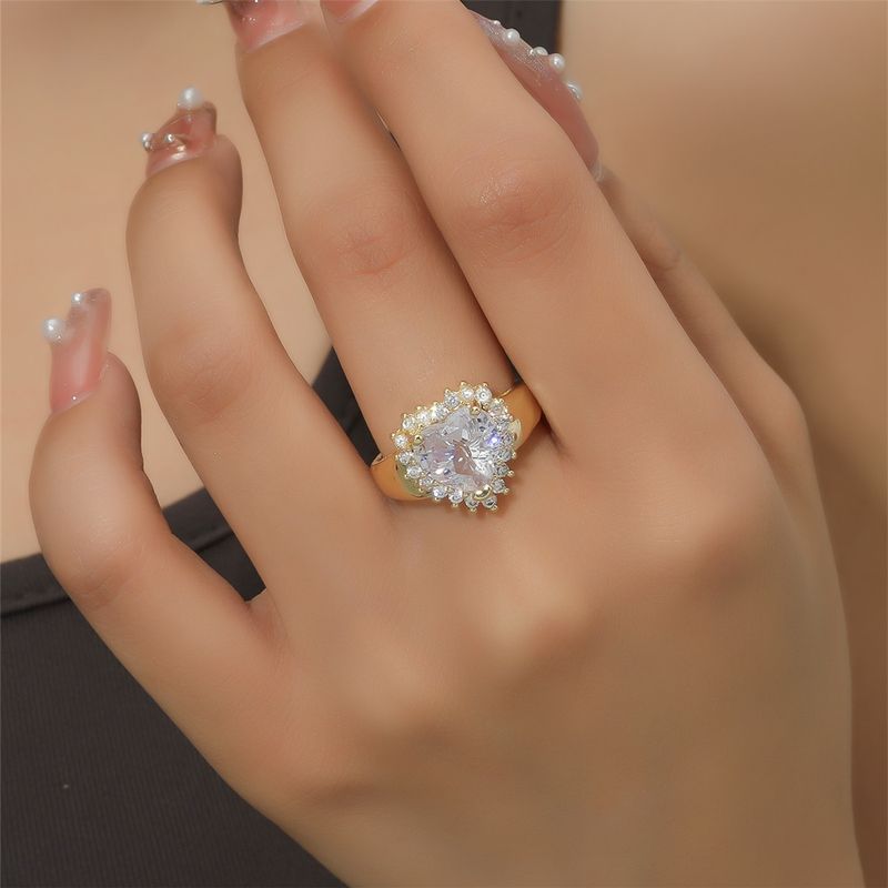Modischer, verstellbarer offener Ring mit Diamantbesatz für Damen, trendiger und individueller Schmuck_voghion.com
