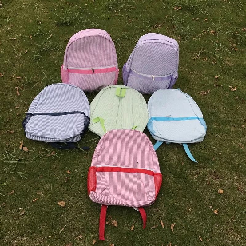 European and American seersucker backpack student schoolbag cross-border independent station Indian wind Mississippi_voghion.com