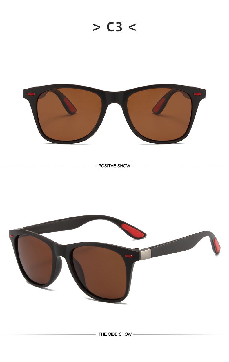 Lunettes de soleil polarisées à la mode de style coréen pour hommes P2 boîte carrée Mitin lunettes de soleil de conduite lunettes de conduite résistantes aux UV et au soleil_voghion.com