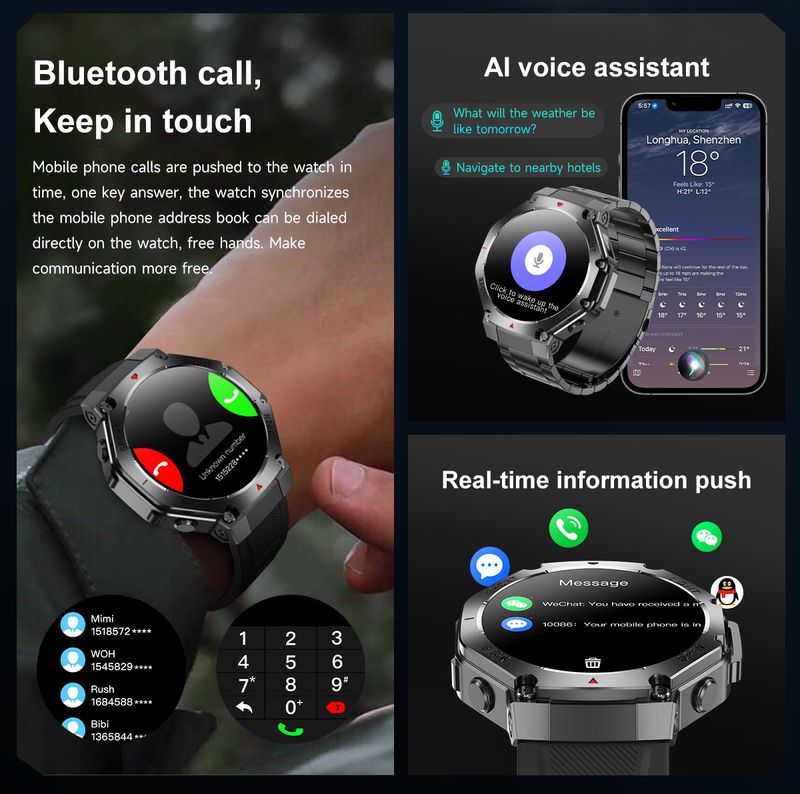 Nuovo Huawei Watch TR3 Smart Watch 1.53 pollici HD AMOLED Screen NFC GPS Tracker Bluetooth Chiamata Monitoraggio della salute Orologio Uomo Donna_voghion.com