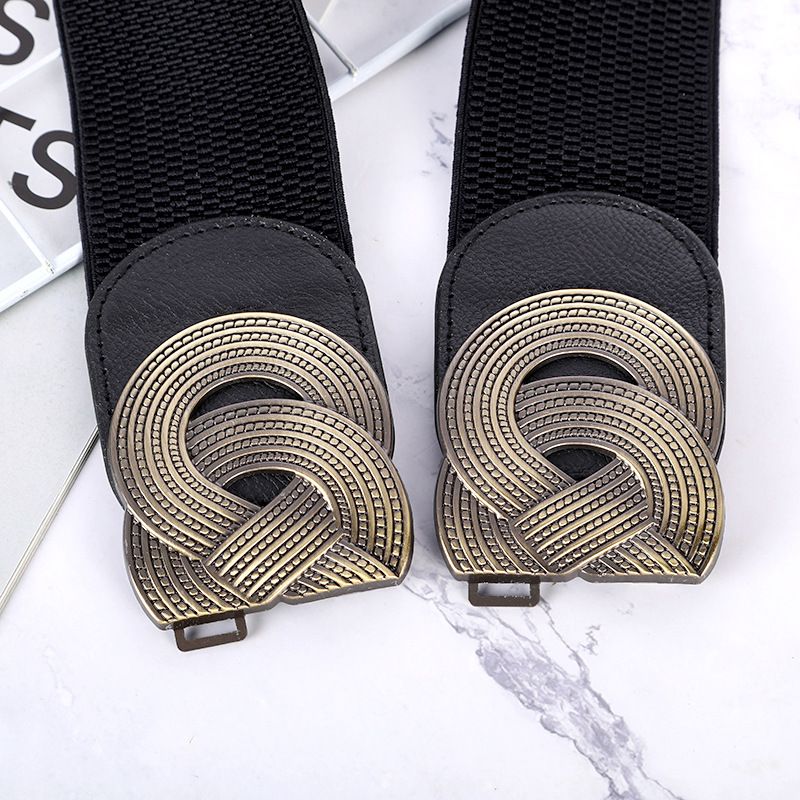 Damen Bund Mode Elastischer Bund Neue Freizeitkleidung Dekorativer breiter Gürtel_voghion.com