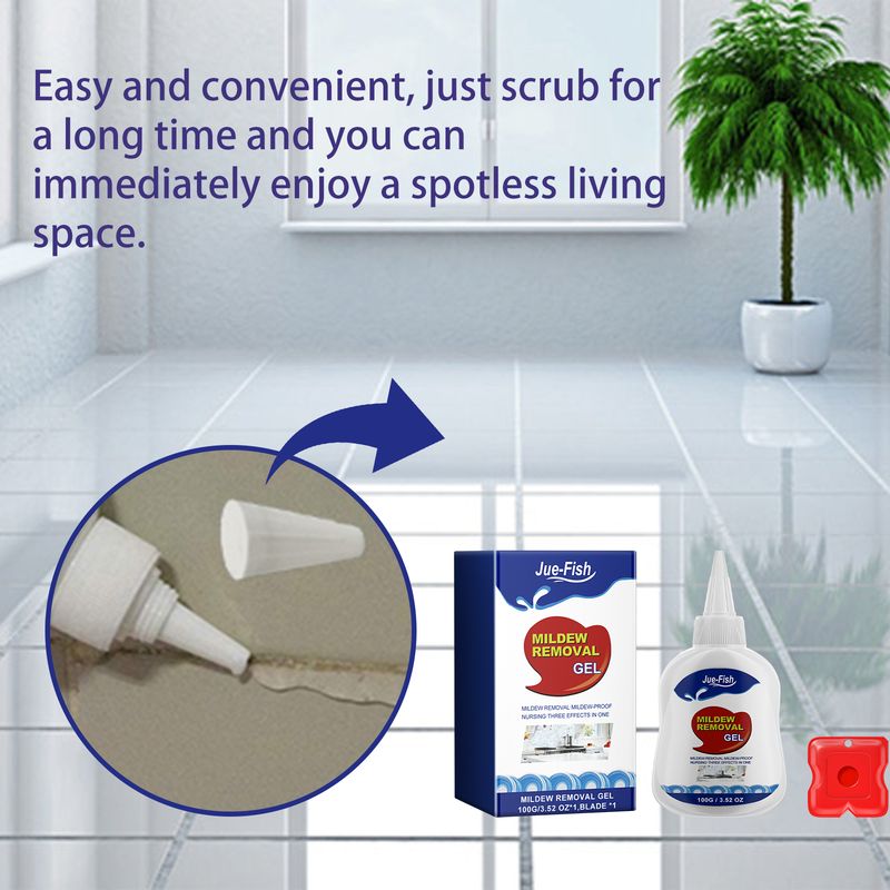 Jue-Fish Mildew Removal Gel, Wall Tile Refrigerator Washing Machine Silicone Strip Window Gap Multi-Effect Anti-Mildew Agent_voghion.com