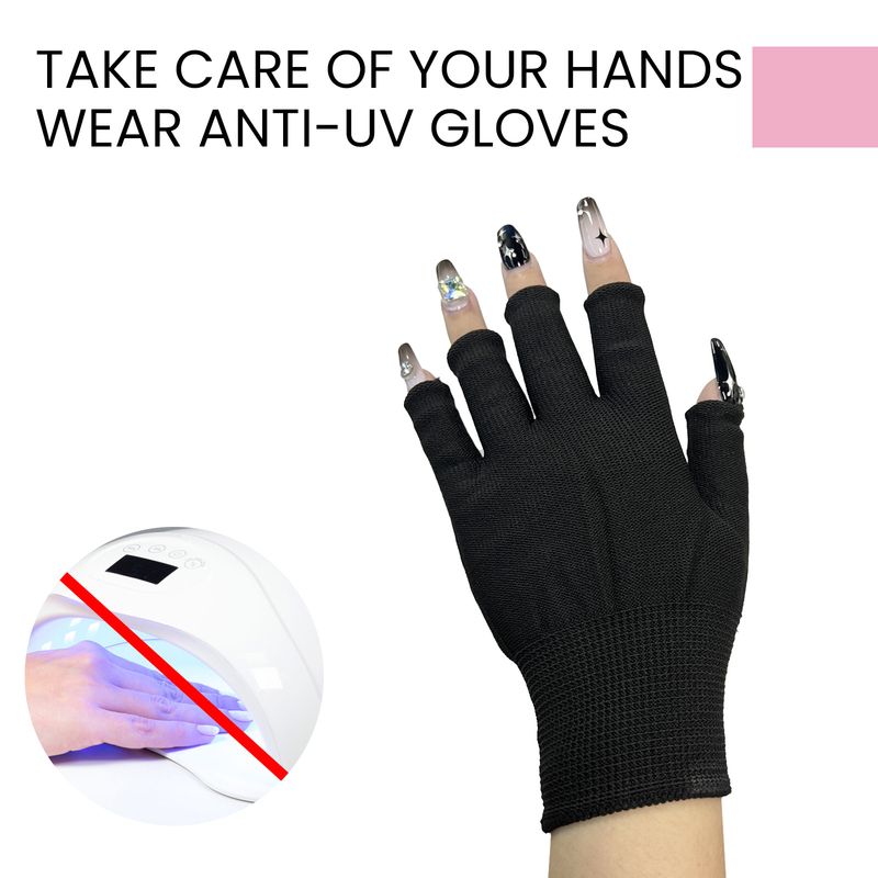 EELHOE Illuminazione per unghie UV Anti illuminazione Nero Sole che annerisce i guanti con barriera luminosa per cottura a mano_voghion.com