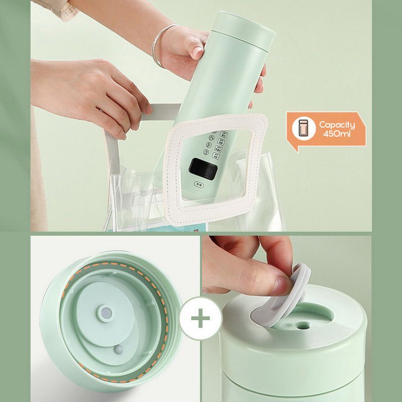 450ml Taşınabilir Elektrikli Su Isıtıcıları Akıllı Sıcaklık Kontrolü Fincan Çay Kahve Seyahat Su Kaynatma Su Isıtıcısı Mutfak Aletleri_voghion.com