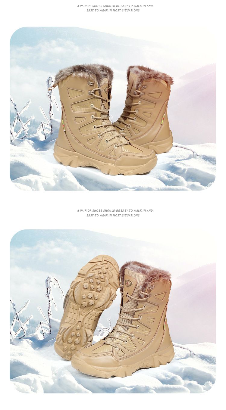 Herbst und Winter große Schneestiefel Männer warme Männer Baumwollschuhe Martin Stiefel plus Samt dicke Männer Stiefel High Top Schuhe Spot Großhandel_voghion.com