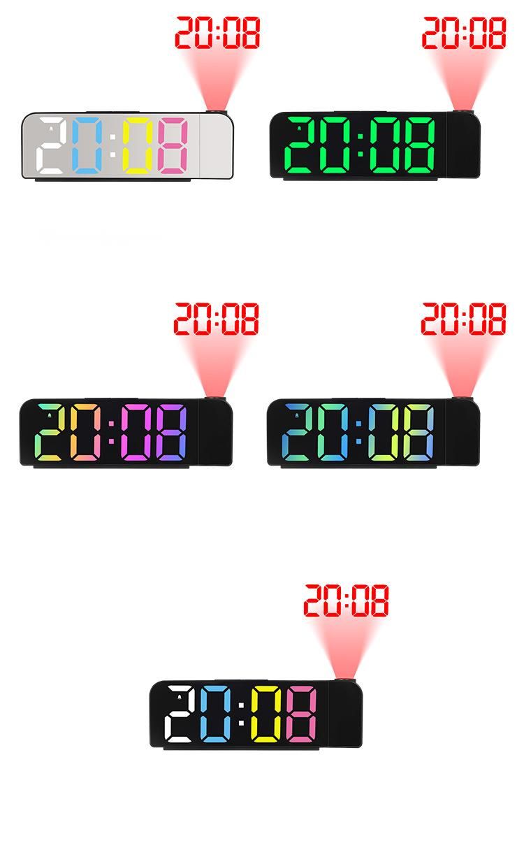 Nuova semplice sveglia digitale elettronica con display a LED con caratteri grandi e temperatura 8013_voghion.com