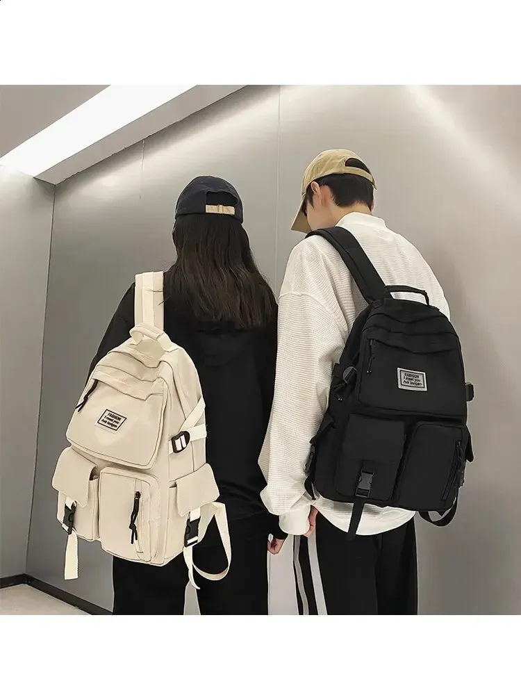 Eine Ladung universeller Nylon-Freizeittaschen mit vielen Fächern für Damen und Herren, großem Fassungsvermögen, einfachem Design, Schultasche mit Einsatz und Schnalle, Computer_voghion.com