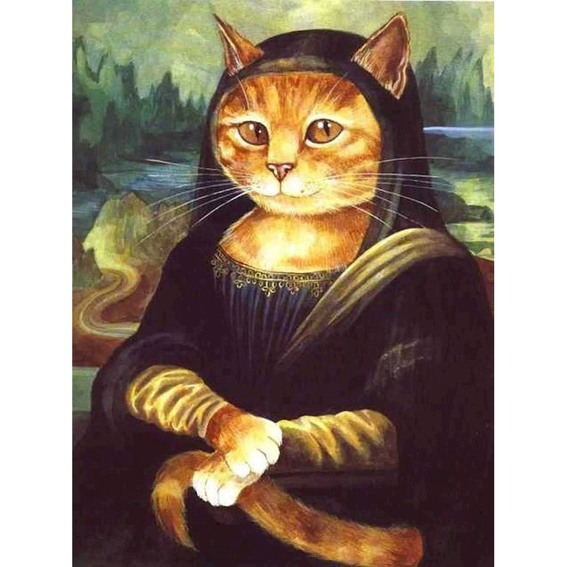 RUOPOTY Abstract Paint By Numbers Handmade Decorative Paintings Kitten Home Decoration Unique Gift_voghion.com
