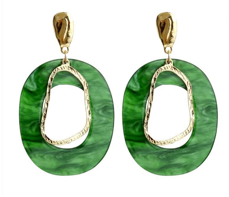 Orecchini a cerchio esagerati per donne, eleganti, lunghi, versatili, semplici, geometrici, pendenti._voghion.com