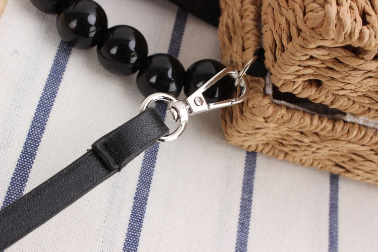 Borsa da spiaggia in stile pastorale con tracolla singola in paglia da donna_voghion.com