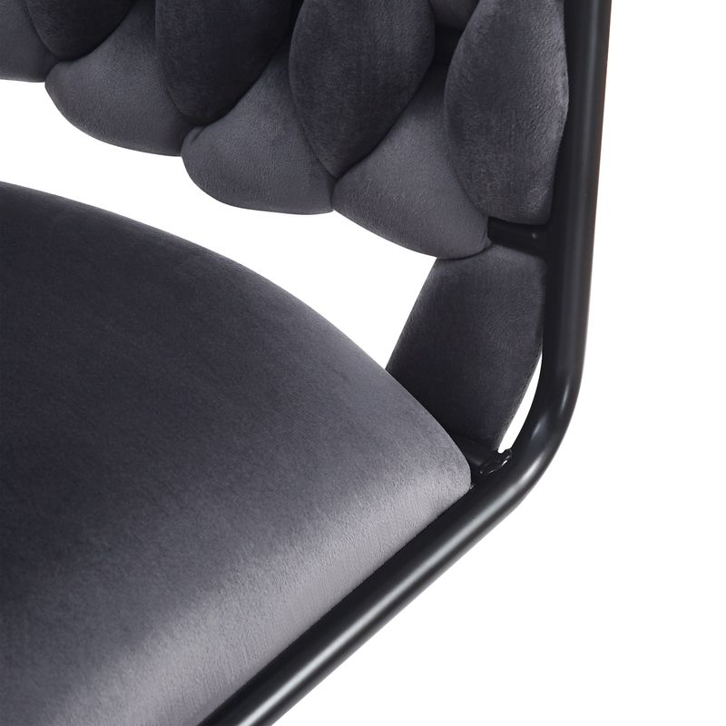 6er Set Samt Esszimmerstühle Mit Klauenbeinen, Grau_voghion.com