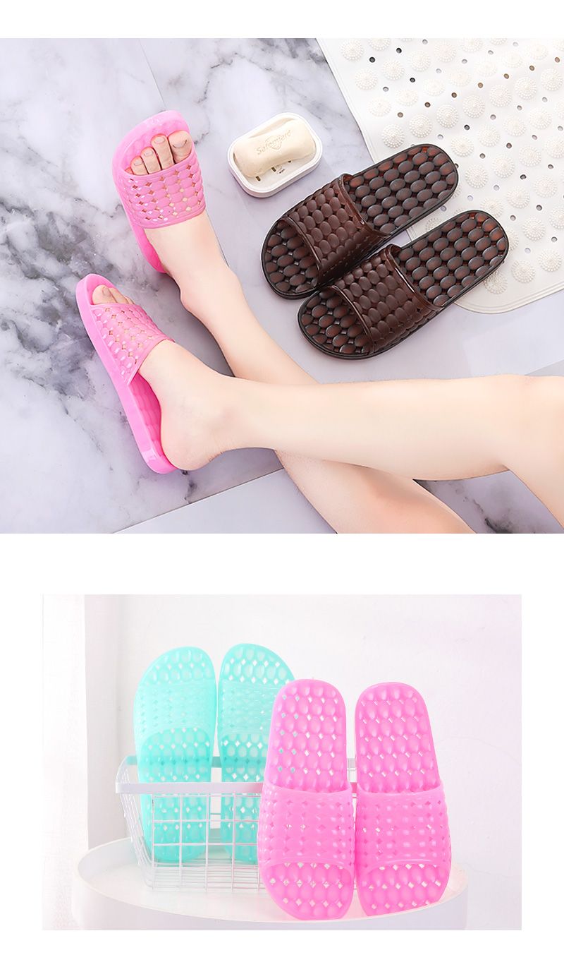 Kristallen pantoffels voor dames, plastic geurfilter, thuis, paar, badkamer, douche, uitsparing, schoenen, badschoenen, anti-slip_voghion.com