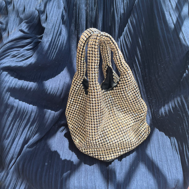 Sac à main d'embrayage en cristal brillant seau sac à bandoulière strass sacs à main et sacs à main de luxe Designer pochette de soirée sac à main_voghion.com