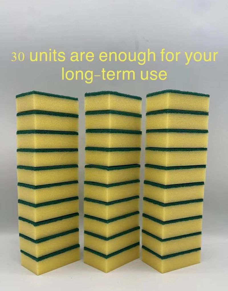 Öko-Küchenschwämme, 30er-Pack – doppelseitig, zum Schrubben, spülmaschinenfest, EU-Qualität, dichte Fasern_voghion.com