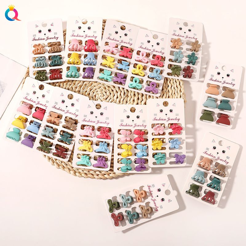 Fermaglio per capelli piccolo alla moda color caramella Morandi, confezione da sei, mini accessori per capelli_voghion.com