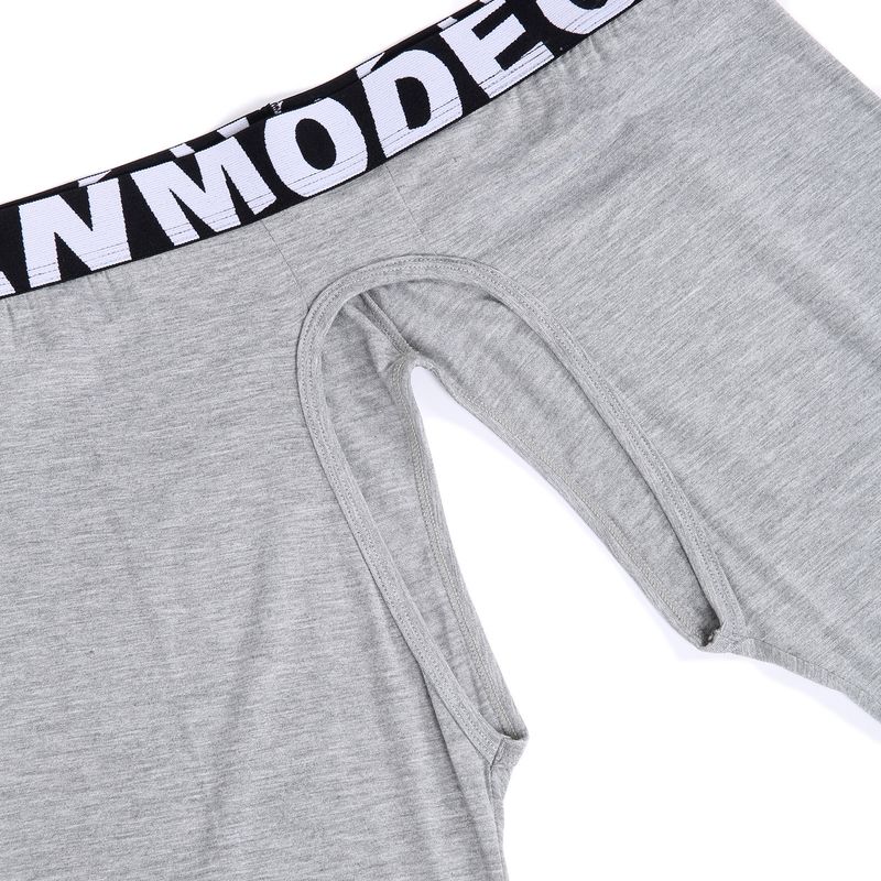Sous-vêtements thermiques ajustés en modal pour hommes - Conception respirante à entrejambe ouvert pour plus de confort et de style_voghion.com