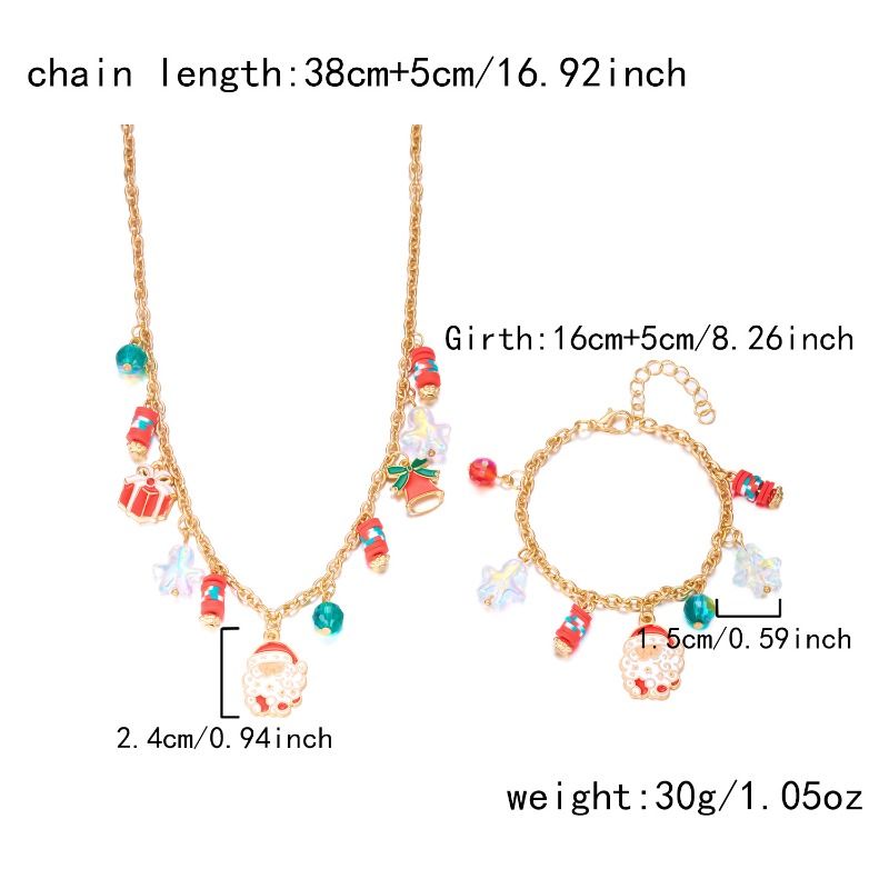 Set di collane natalizie a strati per donna, collane con ciondolo a forma di albero di Natale e fiocco di neve color oro, gioielli per le feste come regali per le feste di Natale._voghion.com