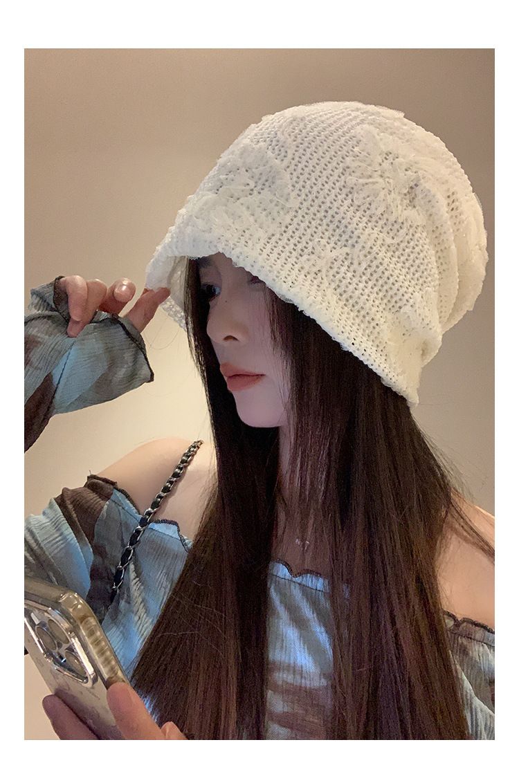 Stile freddo, pile di fiori sciolti per le donne, versatile atmosfera primaverile ed estiva, sottile e traspirante, testa grande_voghion.com