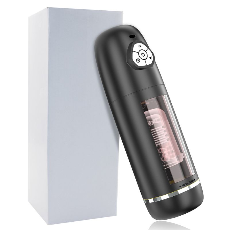 Masturbatore automatico maschile con 10 movimenti elettrici a spinta e rotazione_voghion.com