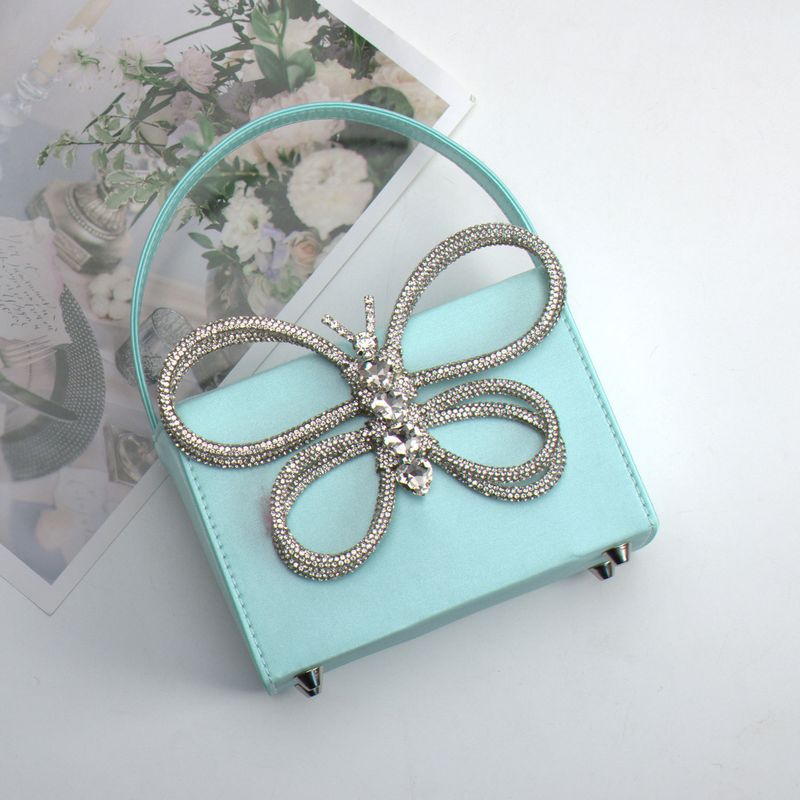 Sacs pour femmes, nouveau petit sac carré Blogger, même style, papillon, diamant, boîte cadeau, sac à main rétro super flash_voghion.com