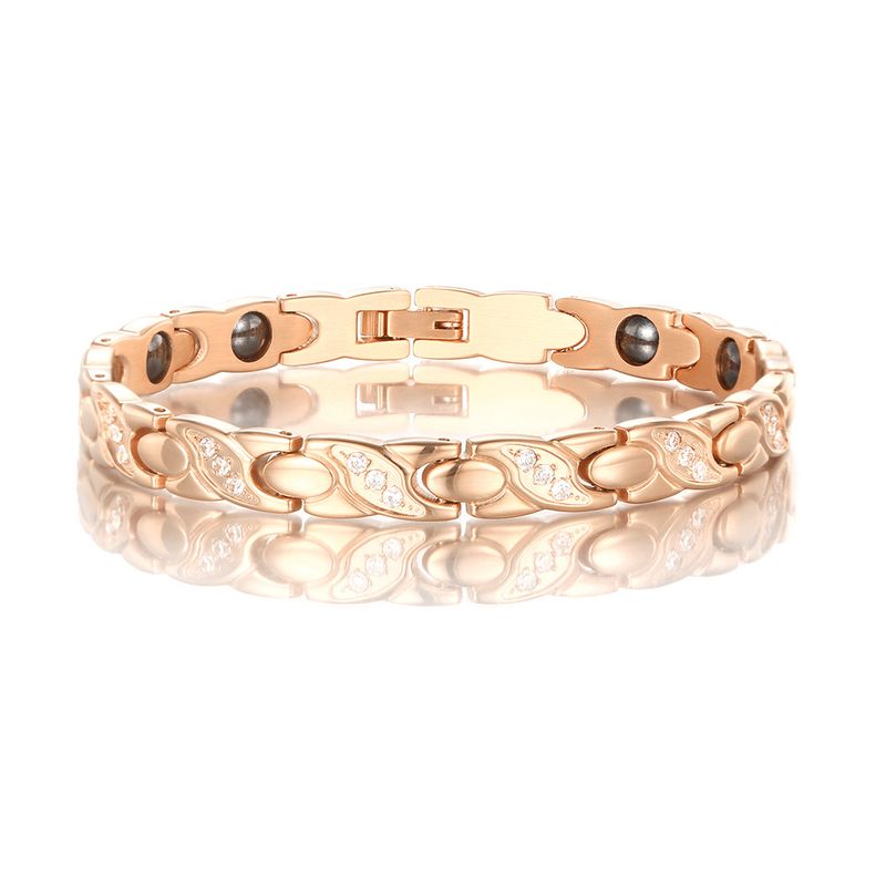Uniek ontwerp, roestvrij stalen armband met drie-diamanten vispatroon, niet-vervagend, voor mannen en vrouwen_voghion.com