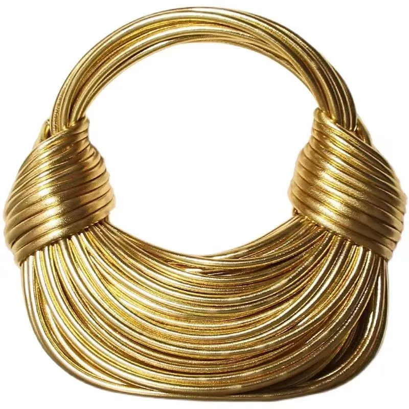 Bolsas para mulheres 2023 novo designer de ouro marca artesanal sacos macarrão corda atada puxado hobo sier noite embreagem chique_voghion.com