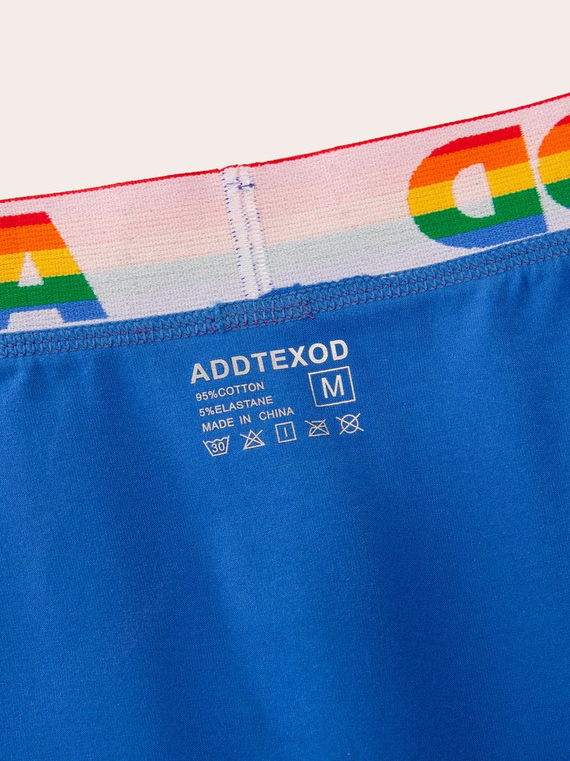 KSS/SECRET 6er-Pack mehrfarbige Boxershorts in Übergröße mit Regenbogenbund und mitteltiefem Bund für Herren_voghion.com